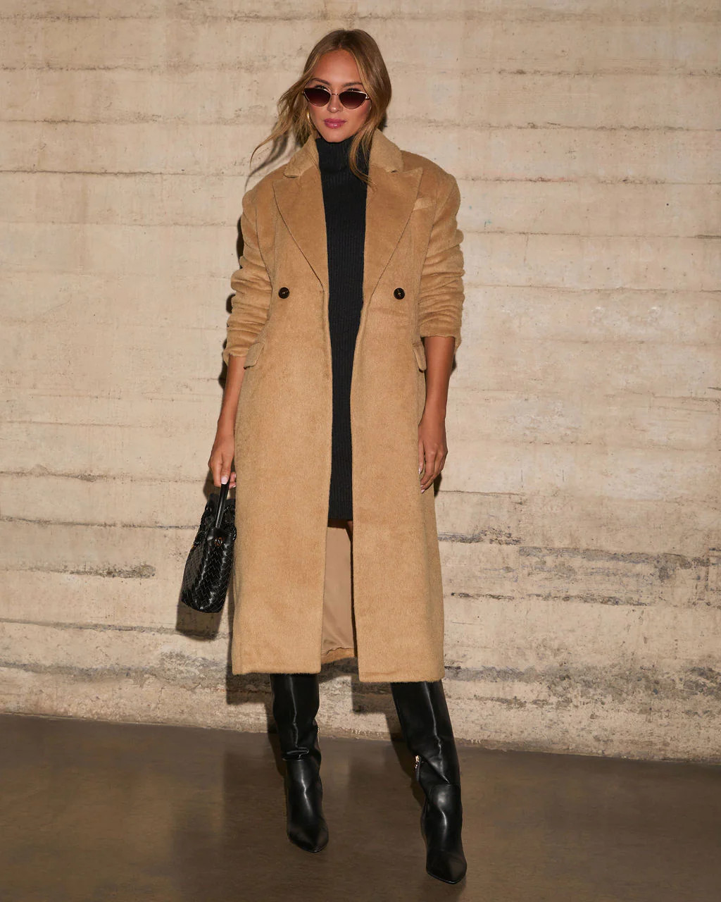 Adri Longline Faux Mohair Coat | VICI