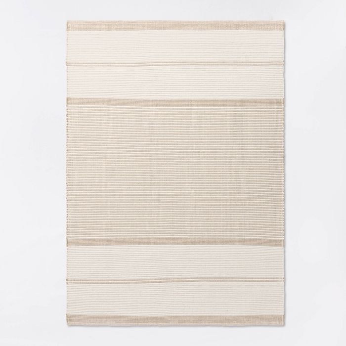 5&#39;x7&#39; Marina Striped Wool/Cotton Area Rug Cream - Threshold&#8482; designed with Studio M... | Target