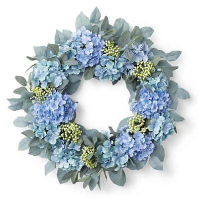 Madrid Hydrangea Lemon Leaf Berry Wreath | Frontgate