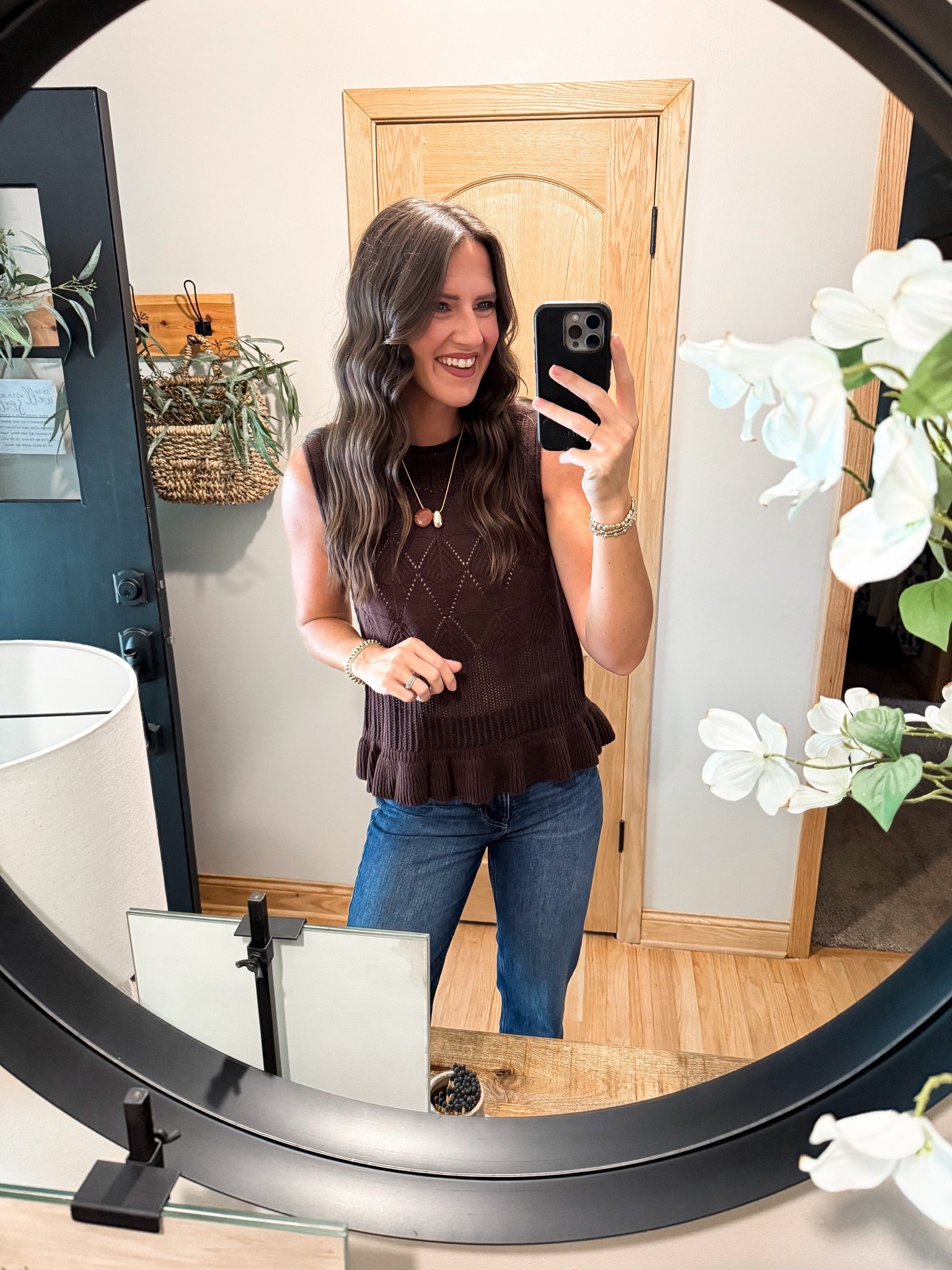 Another great transition top. I sized up to a medium on this one.