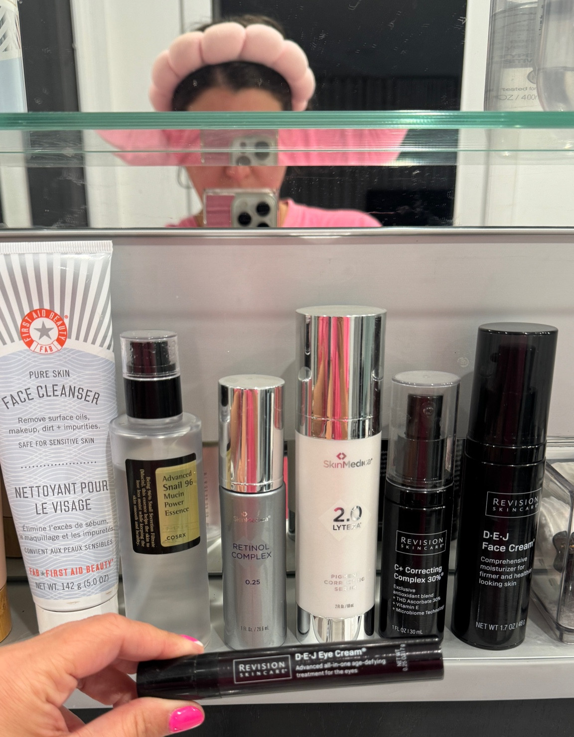 My complete morning + night skincare routine! It's taken me a year to perfect! Obsessed with every product! Some are more pricey while others are CHEAP (hello, snail serum!) but it's an amazing line-up and takes me only a few minutes. I use the products shown starting from left to right! I do NOT use the retinol in the morning and ONLY use it every other night! 💯 And I only use the Vitamin C in the morning!

*I recently added the eye cream and it is SO GOOD! I use it only at night, after the Lytera and before the face cream.

Note: I use the Clean Skin Club Face Towels morning and night too in leui of a washcloth. 

#LTKbeauty #LTKsalealert #LTKmidsize