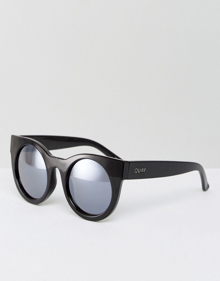 Quay Australia Sunglasses With Lilac Tinted Lens - Black | ASOS US