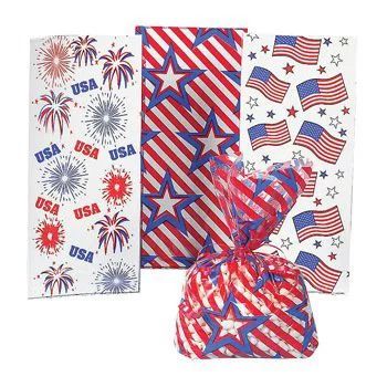 Patriotic Cellophane Bags Assortment (3Dz) - Party Supplies - 36 Pieces | Walmart (US)