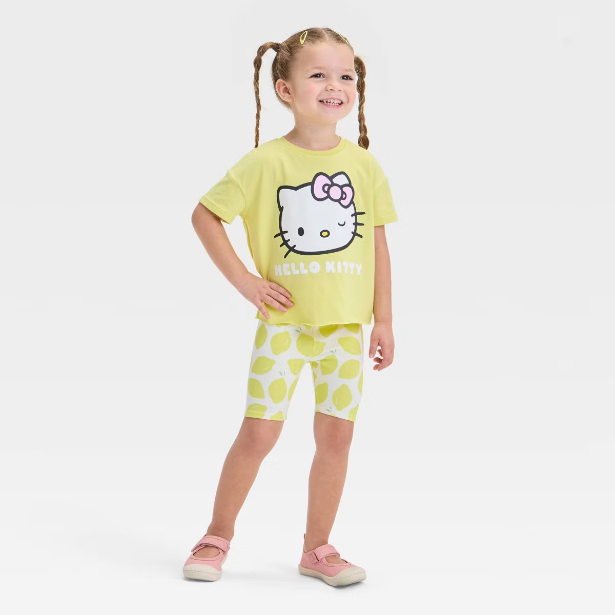 Hello Kitty Toddler Girls' 2pc Shorts Set - Yellow | Target