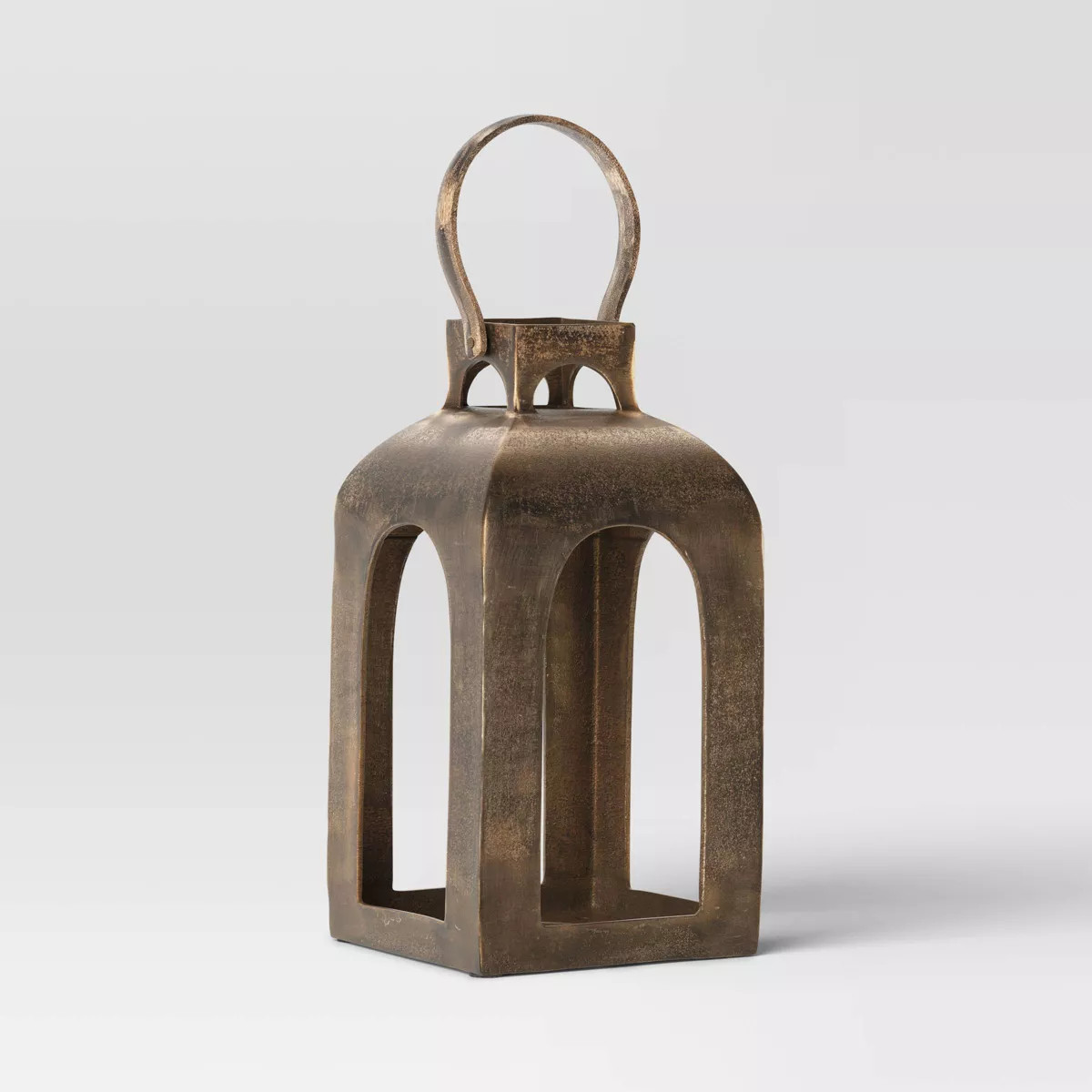 Pillar Cast Aluminum Lantern Candle Holders Gold - Threshold™ | Target