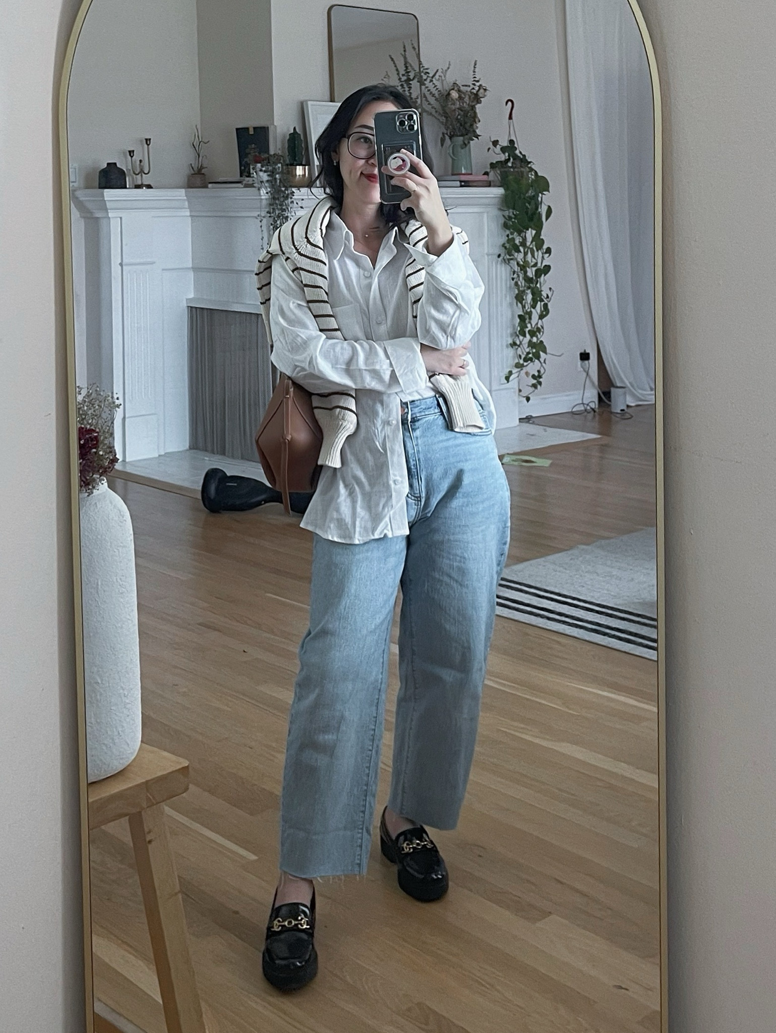 Sezane sweater XXS
Target jean 00 - I cut hem
Polene Cyme mini