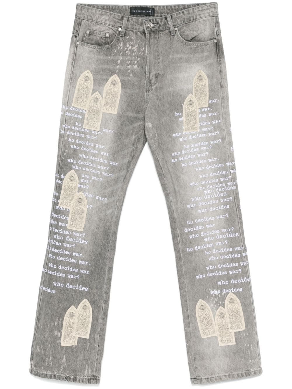 Who Decides War Scripture jeans - Grey | Farfetch Global