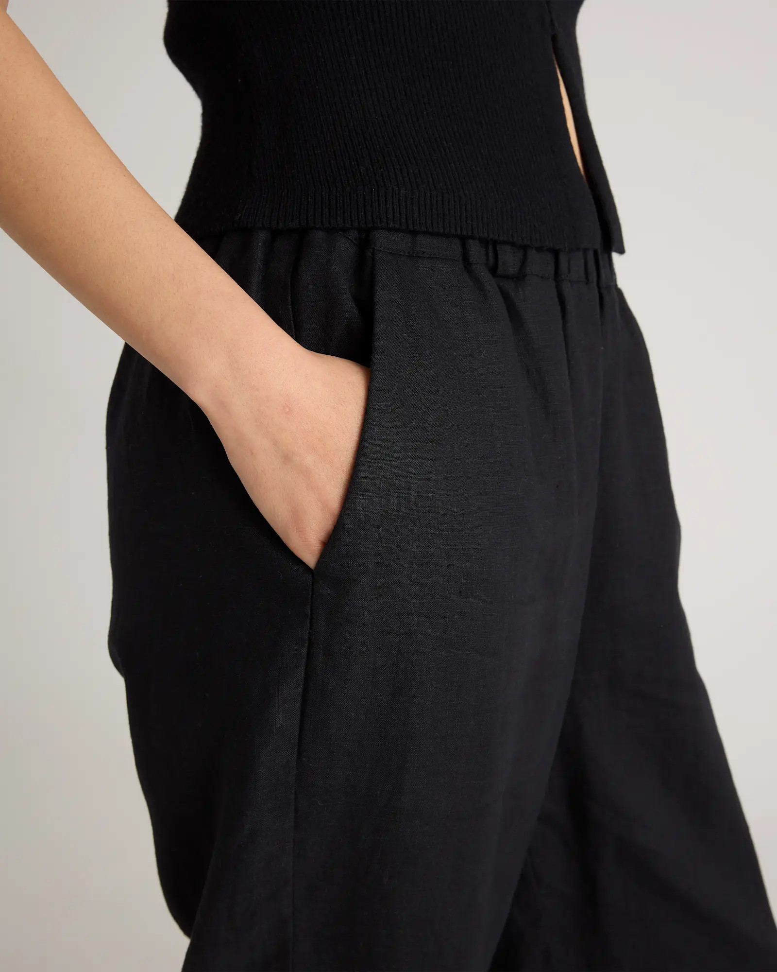 100% European Linen Pants in Black | Quince