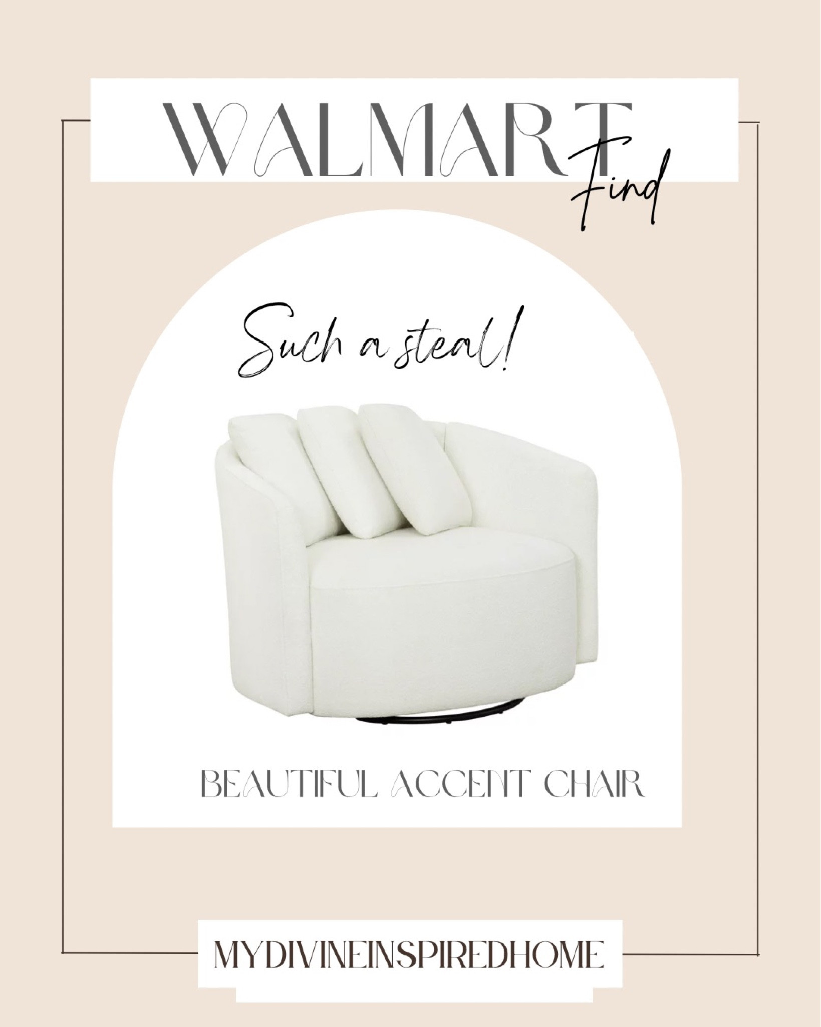 This accent chair is a must have!The price, size, and quality are perfect! I’ll be sharing soon how I styled it in my home!✨

#accentchair #chair #boucle #neutraldecor #swivelchair

#LTKhome #LTKFind