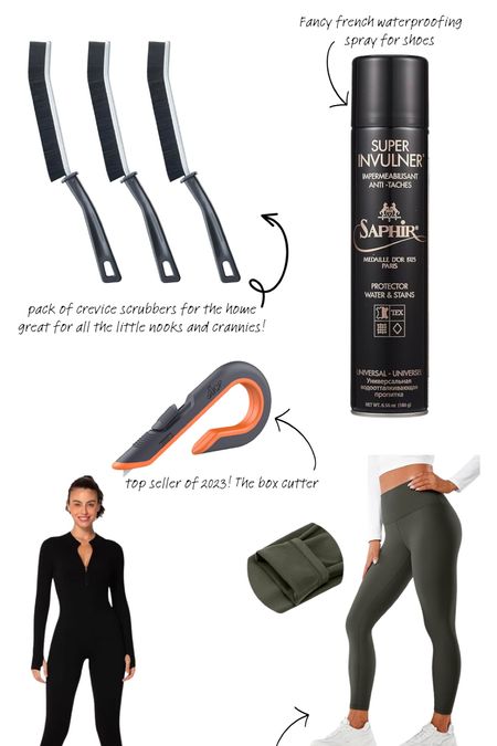 Amazon best sellers! Suede waterproofing shoe spray, warm leggings, crevice scrubber 

#LTKhome #LTKfindsunder50