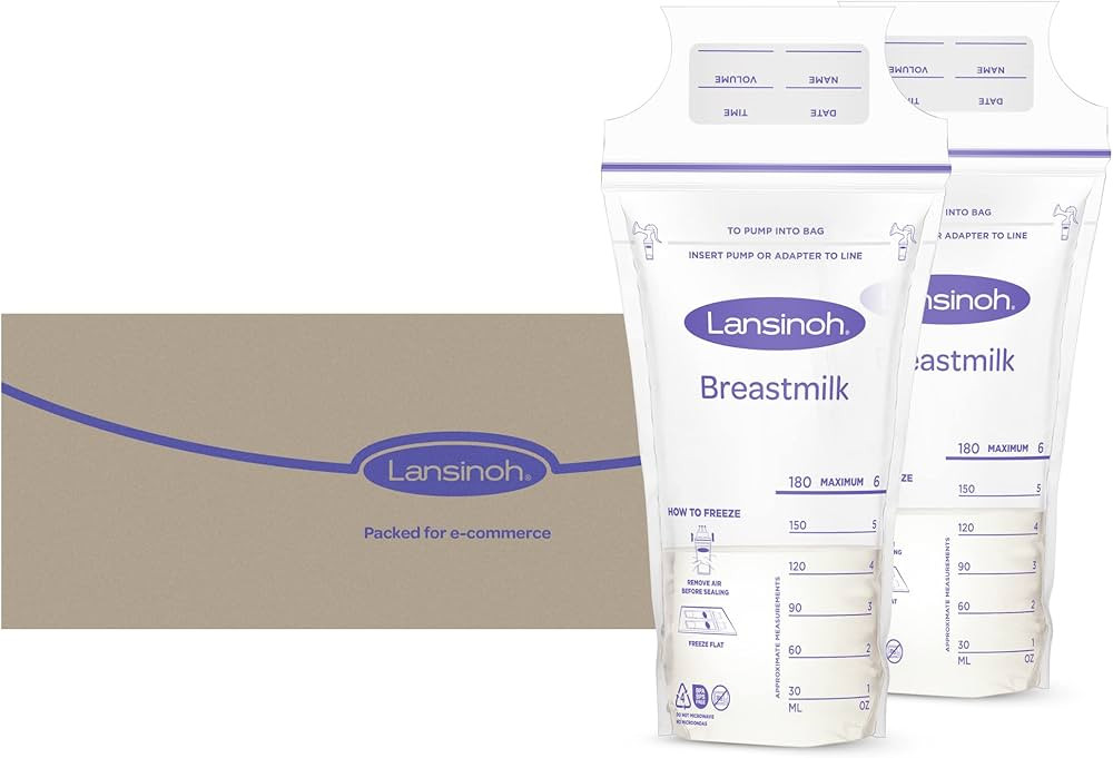 Lansinoh Breastmilk Storage Bags, 200 Count Value Pack, Easy to Use Milk Storage Bags for Breastf... | Amazon (US)