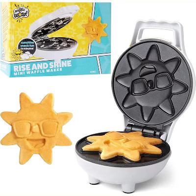 Waffle Wow Rise & Shine Mini Sun Waffle Maker- Personal-Sized 4" Sunshine Smile Individual Waffles for Kids, Adults- Non-Stick Electric Waffler Iron | Target