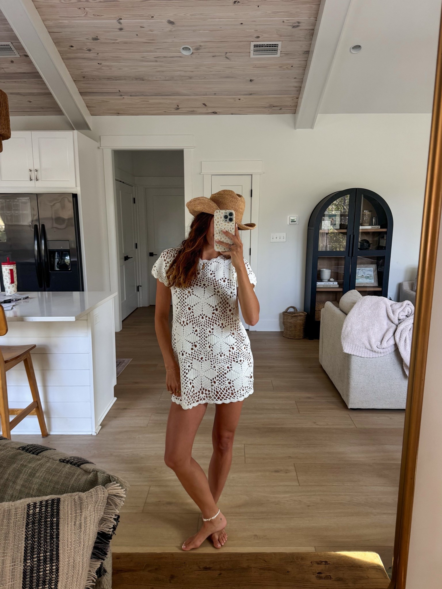 The easiest beach outfit 🤍

Obsessed with this raffia cowboy hat + crochet coverup combo—perfect to throw over your swimsuit. Lightweight, breathable, and gives that effortless coastal vibe 🌊

#LTKTravel #LTKSwim #LTKSeasonal
