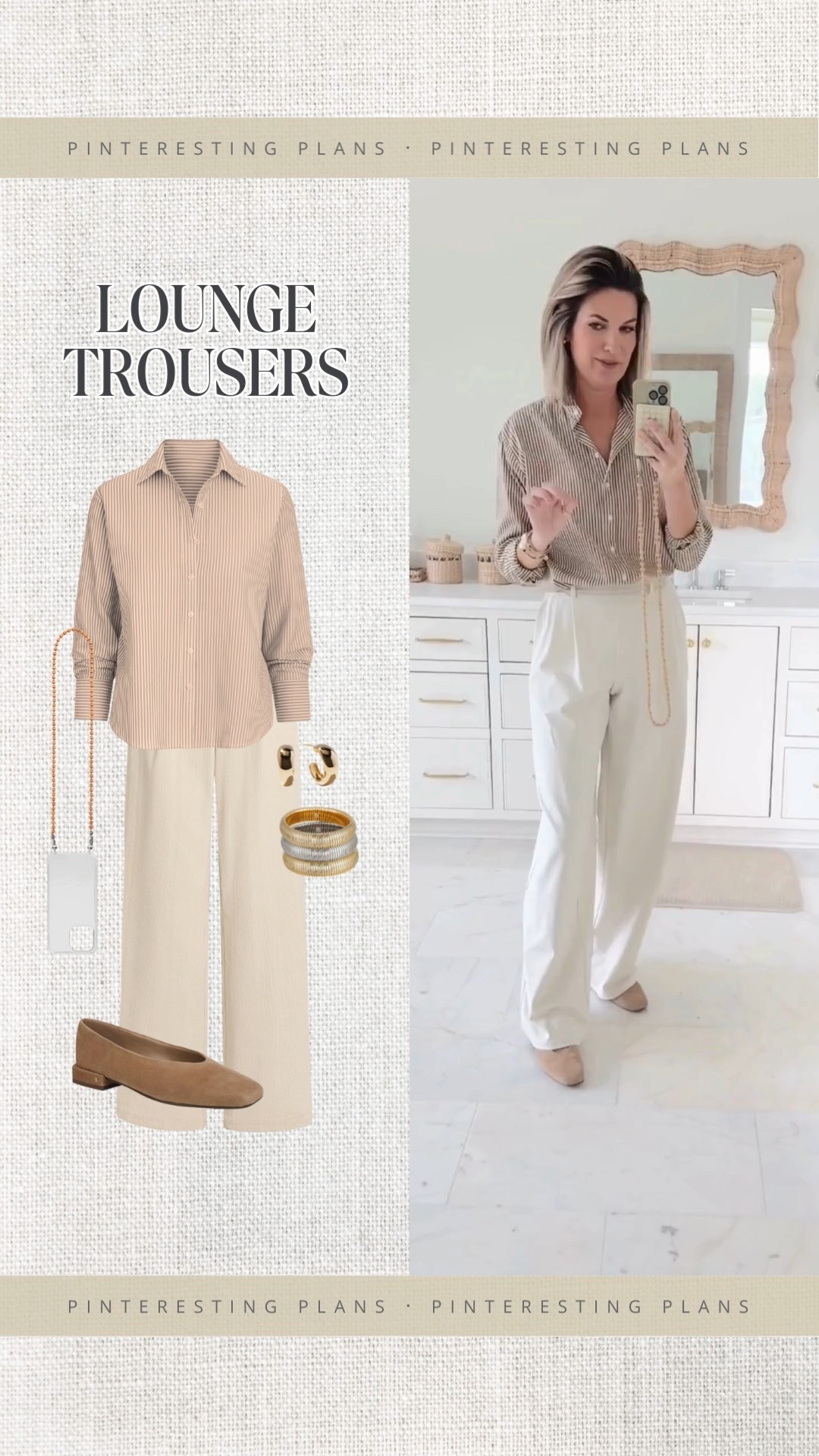 I am 5’11” wearing small tall (35” inseam) in these lounge trousers and xs in the button down shirt.  

#LTKTall #LTKootd #LTKWorkwear