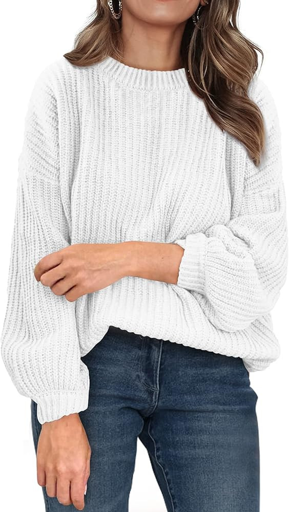 PRETTYGARDEN Women's Fashion Sweater Long Sleeve Casual Ribbed Knit Winter Clothes Pullover Sweat... | Amazon (US)