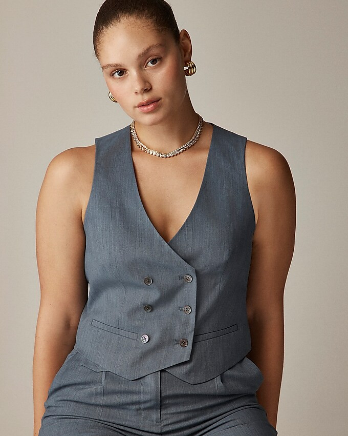 Double-breasted vest in Italian wool blend | J. Crew US