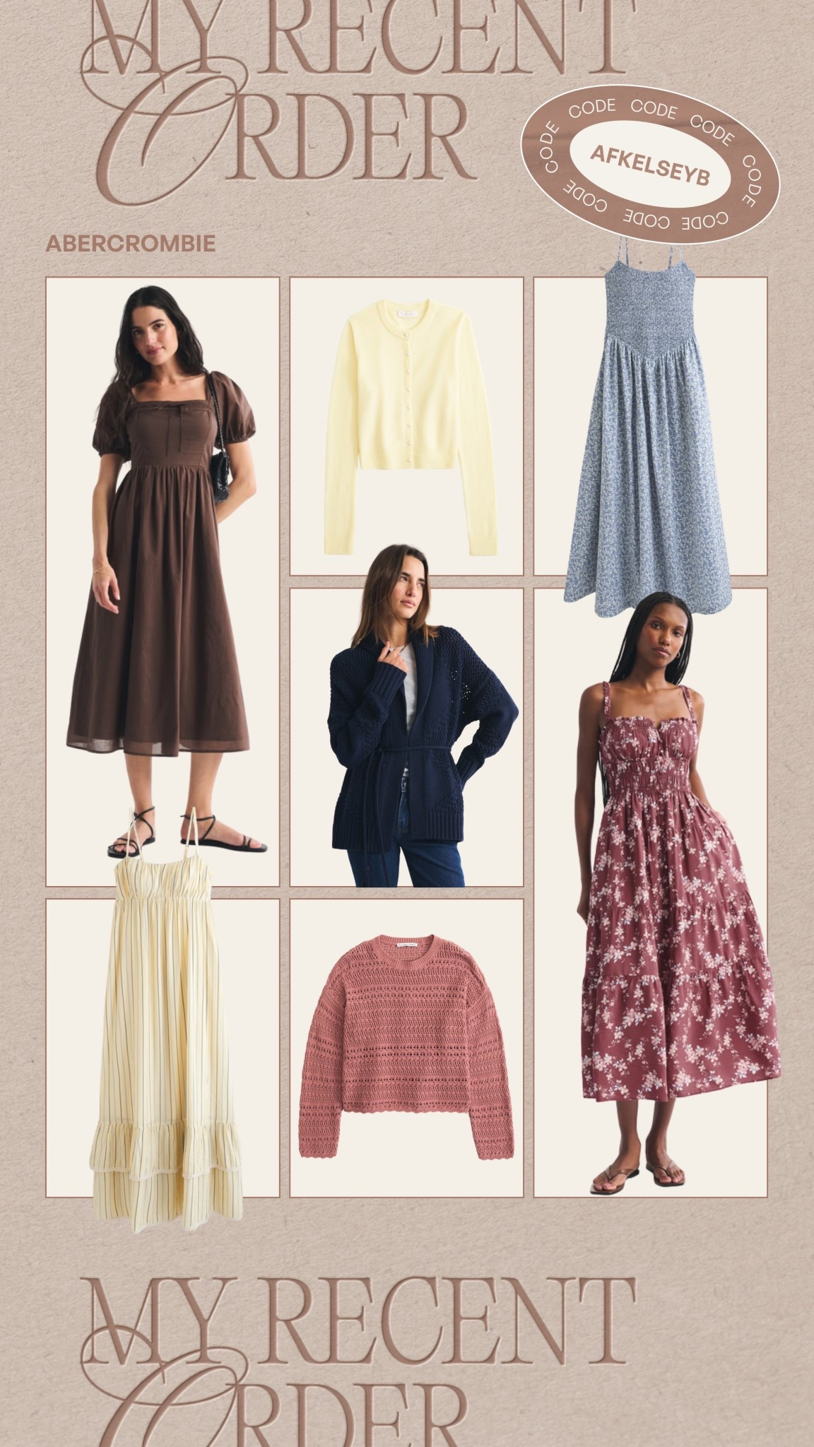 My Abercrombie code is live!!! AFKELSEYB for 20% off $125+. Sharing all my faves the next few days🤎

#LTKSaleAlert