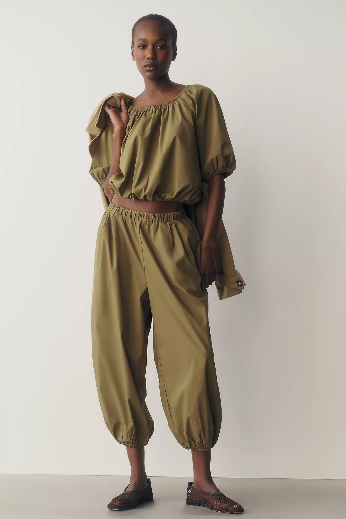 Daily Practice Cropped Bubble Pants | Anthropologie (US)