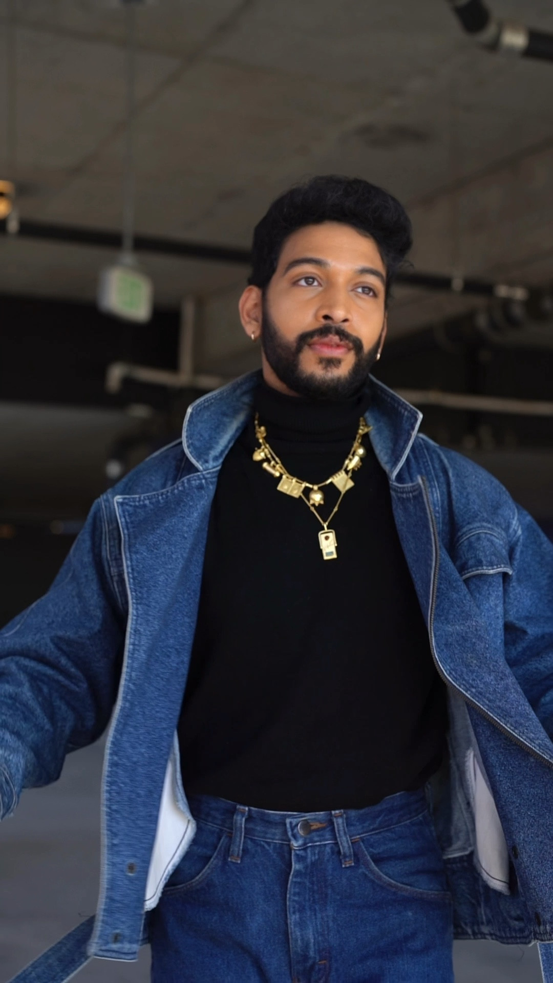 Denim on denim & turtleneck - Men’s Outfit inspo, Winter OOTD Men’s beauty & Fashion 

#LTKmens #LTKVideo #LTKbeauty