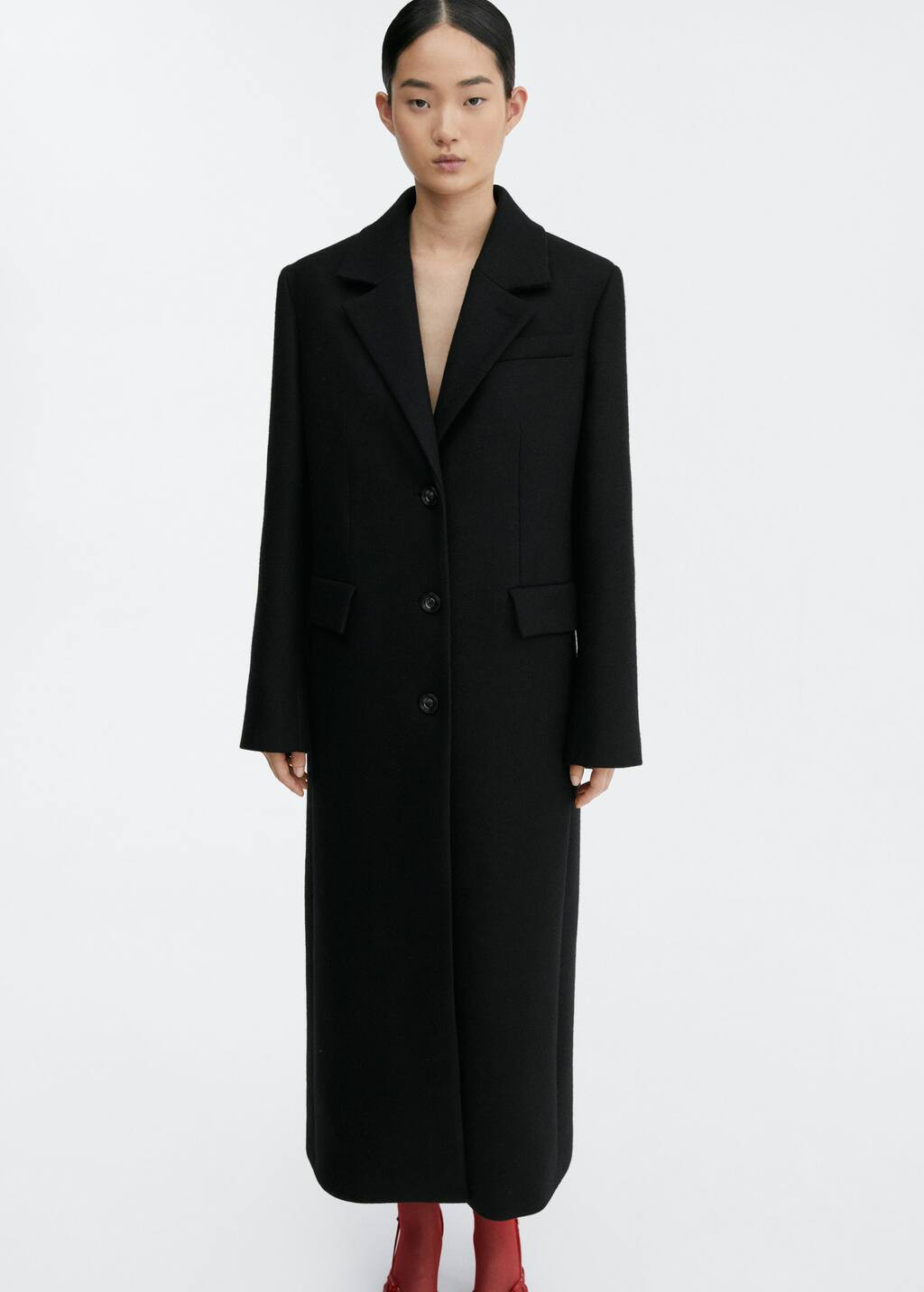 Structured wool coat -  Women | Mango United Kingdom | MANGO (UK)