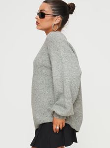 Ryanna Sweater Grey | Princess Polly US