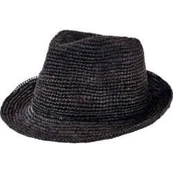 Women's San Diego Hat Company Crochet Raffia Fedora RHF6120 Black | Bed Bath & Beyond