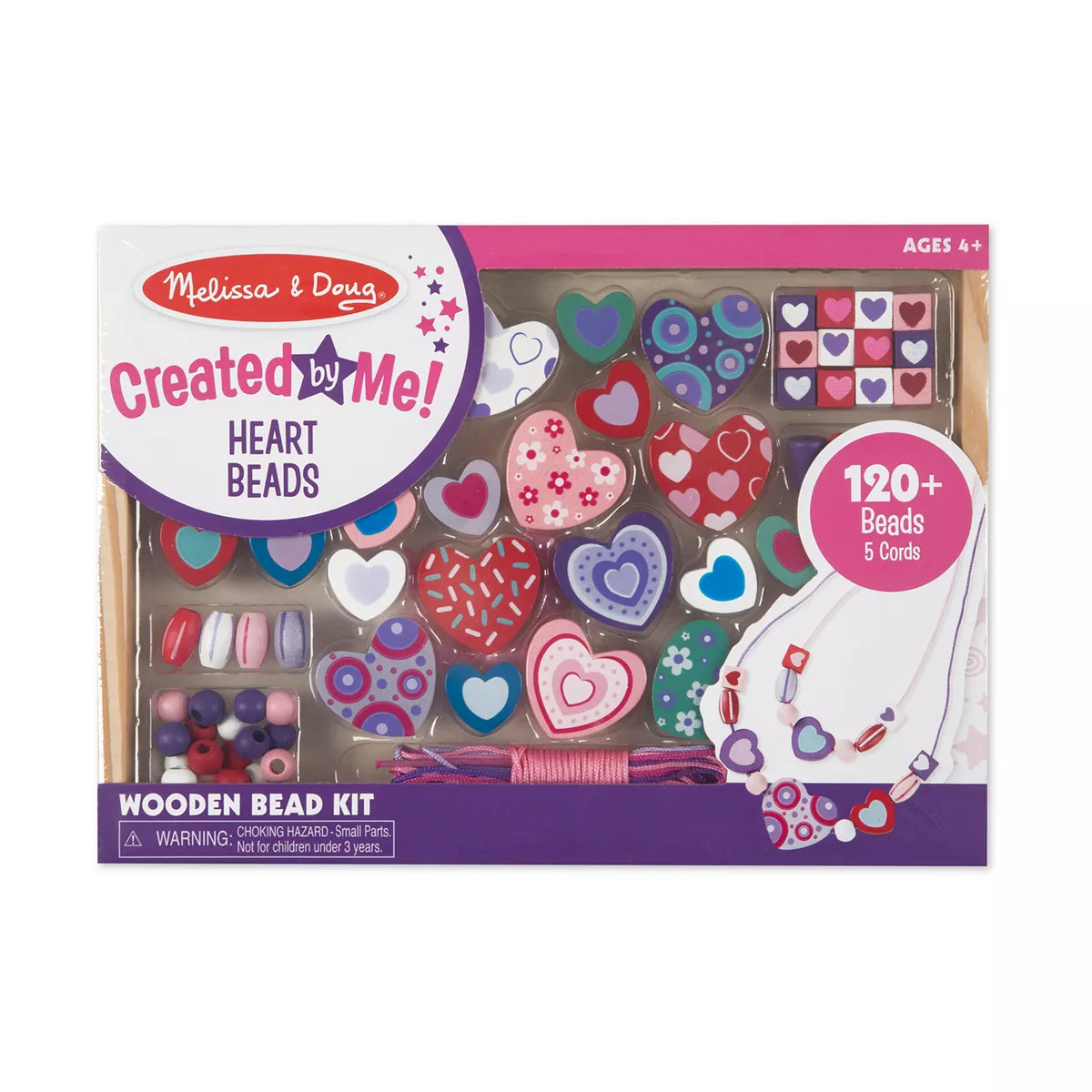 Melissa & Doug Sweet Hearts Wooden Bead Set | Kohl's