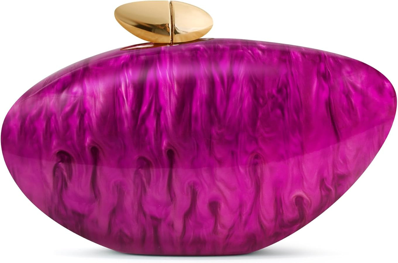 Acrylic Shell Clutch Purse for Women, Marble Evening Bag with Magnetic Closure for Wedding Party | Amazon (US)