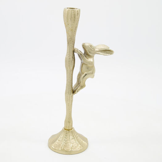 Gold Tone Metallic Rabbit Candle Holder | TK Maxx