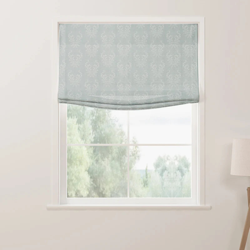 Kate Frost Pattern Cotton Relaxed Roman Shade | TWOPAGES