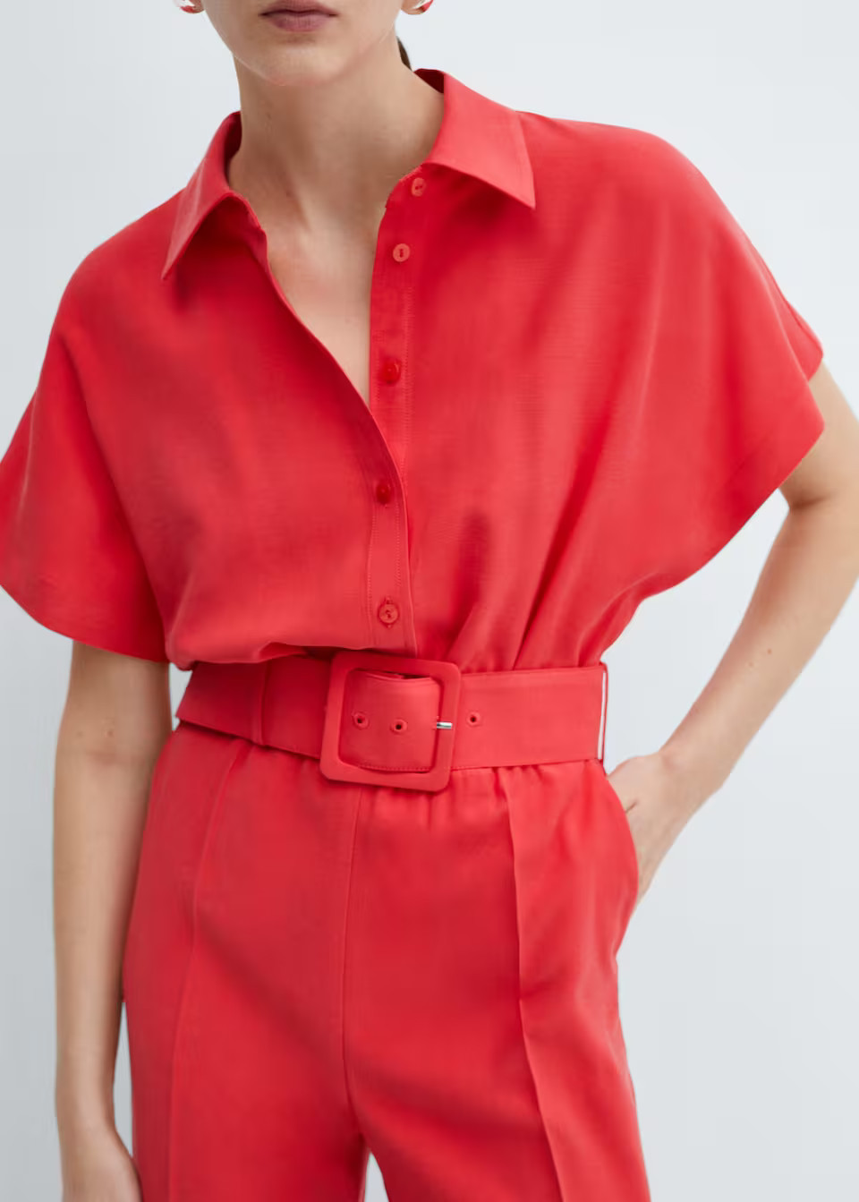 Search: Red belted jumpsuit (2) | Mango United Kingdom | MANGO (UK)