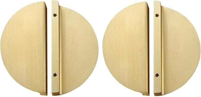 EMVANV 3.9inch Half Circle Moon Drawer Pull Handle, Brass Gold Semicircle Drawer Knob Pull Handle... | Amazon (US)