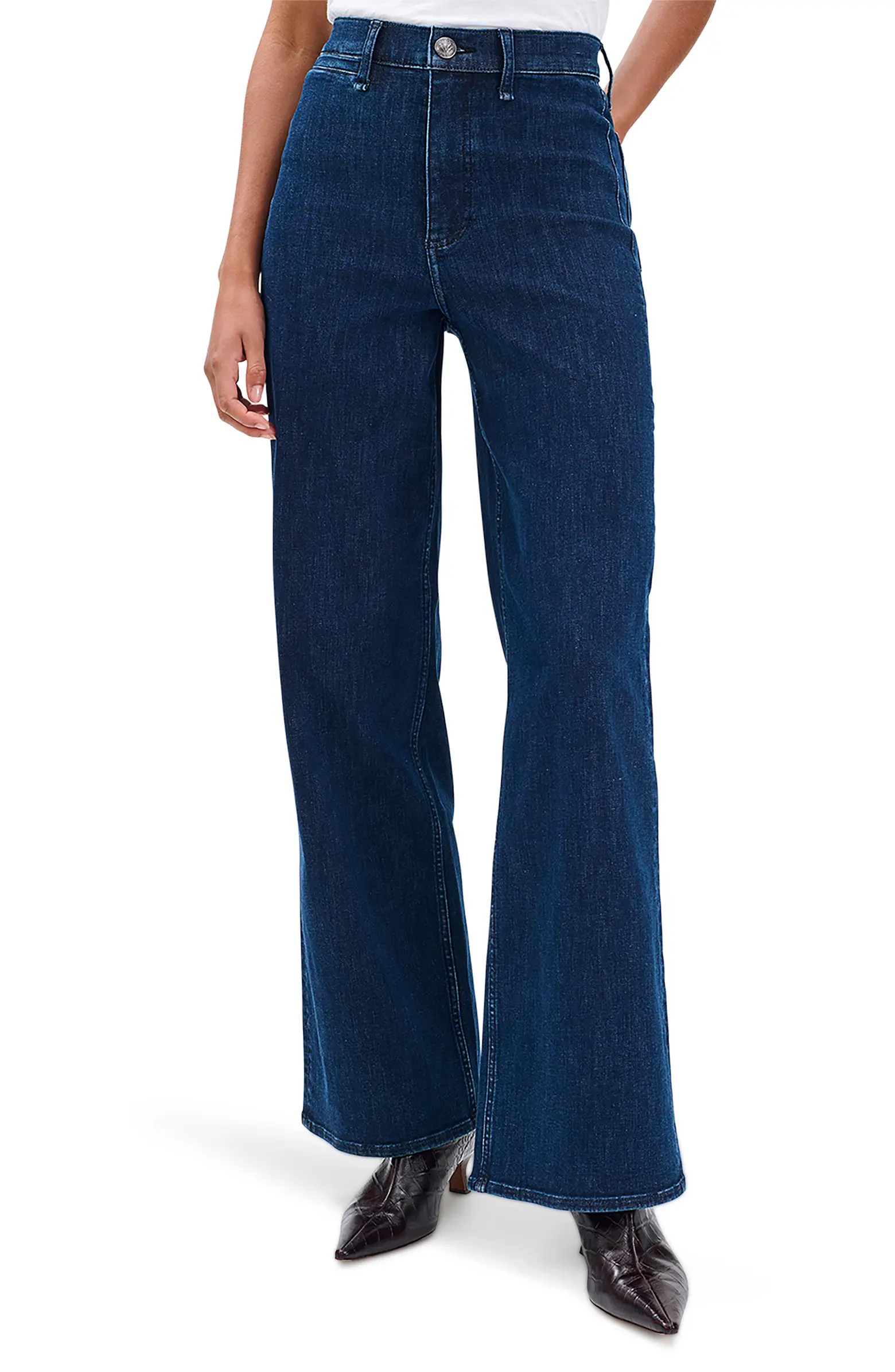 rag & bone Flexi Hadley High Waist Wide Leg Jeans | Nordstrom | Nordstrom