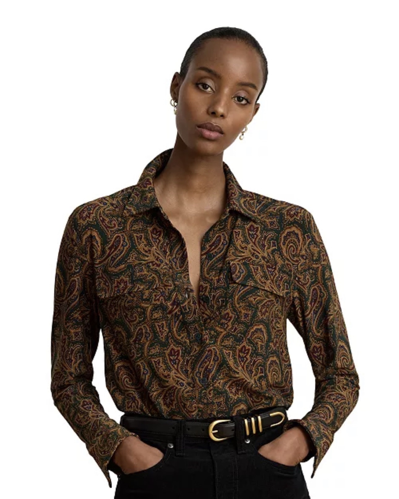 The perfect paisley shirt for a polished office look!