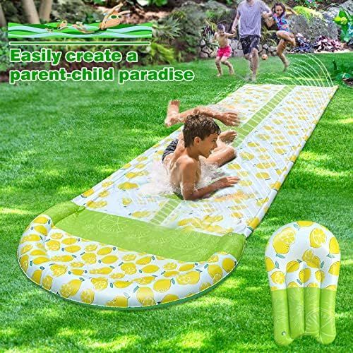 BOTHUA Slip and Slide, Slip n Slides with 2 Boogie Board for Kids Loved, Water Slide Summer Toy with | Amazon (US)
