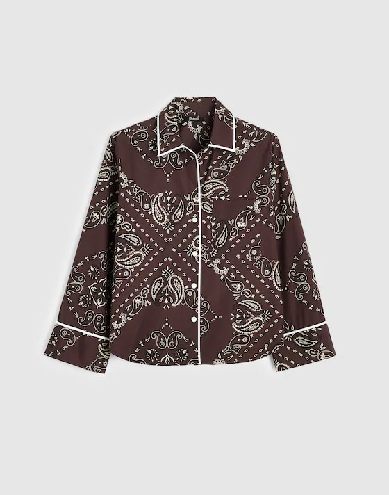 The Signature Y-Neck Shirt in Poplin | Madewell