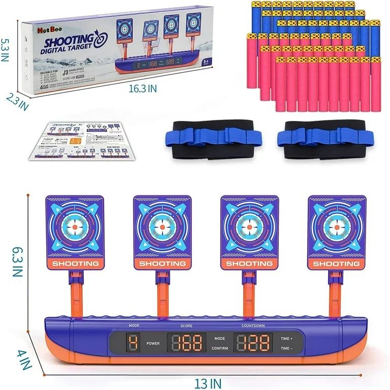Electronic Shooting Targets for Kids, Digital Scoring Auto Reset Target Shooting Toy with 4 Modes... | Walmart (US)