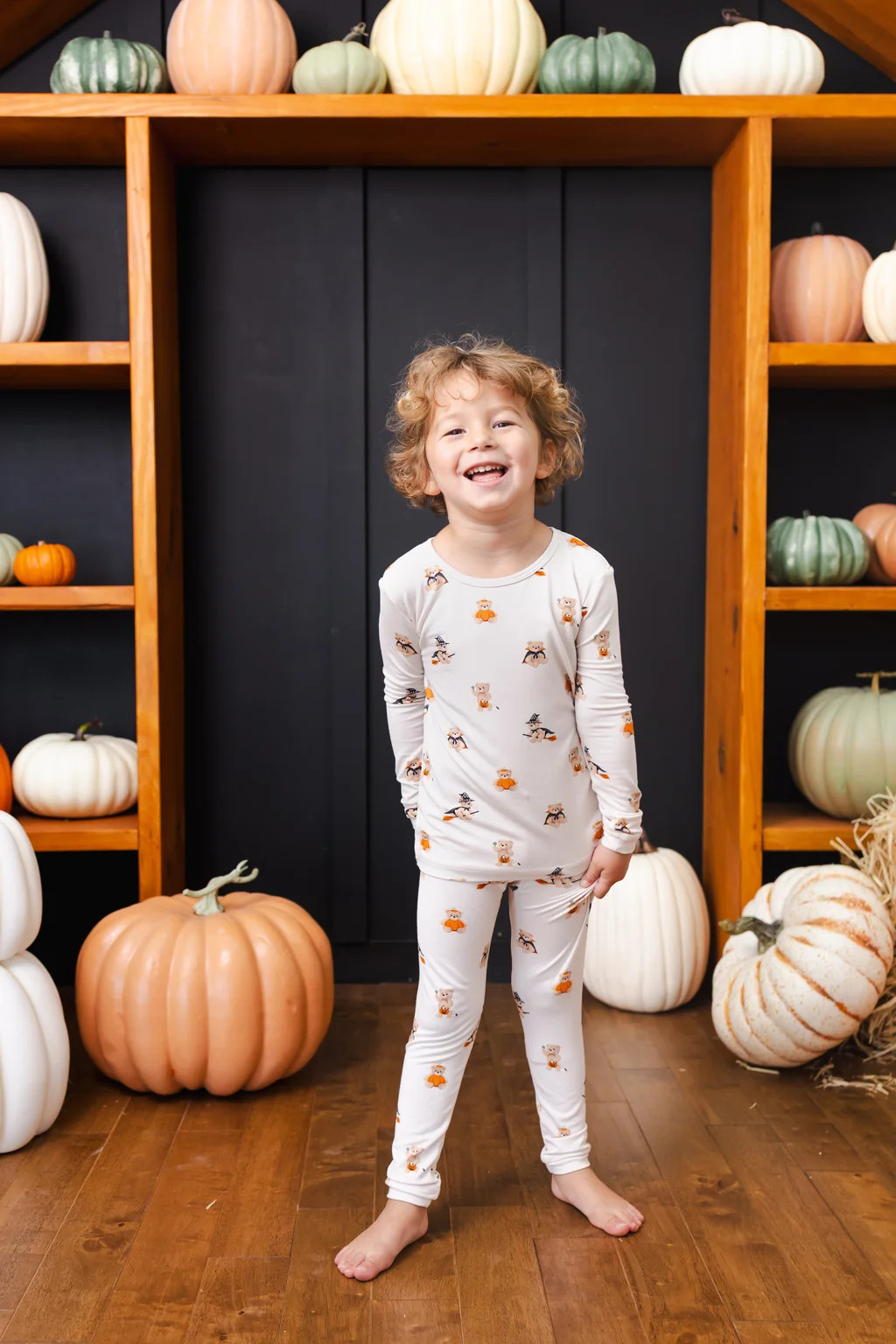 Long Sleeve Pajamas in Halloween Teddy | Kyte Baby