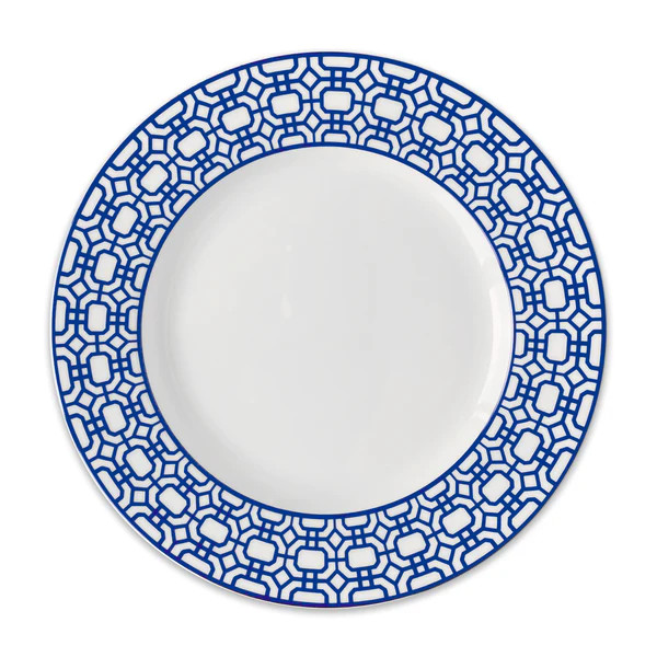 Newport Garden Gate Rimmed Dinner Plate | Caskata