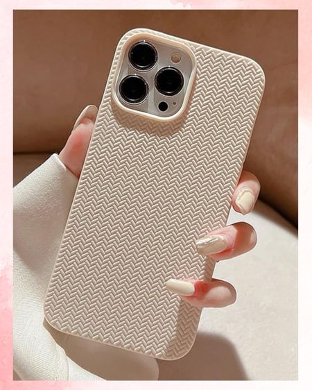 White silicone  iPhone Case Cute Woven Pattern Case 

#LTKGiftGuide #LTKFindsUnder50 #LTKStyleTip