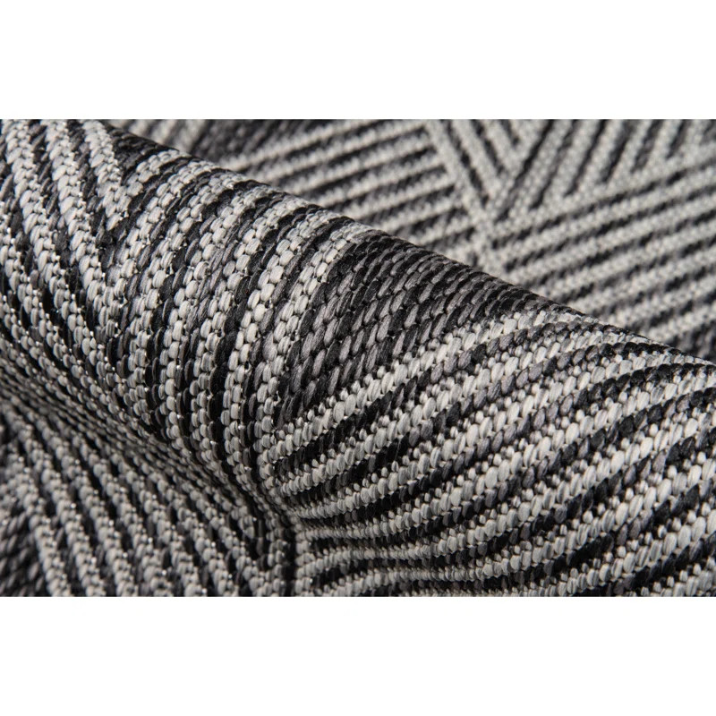 Sardinia Charcoal/Black Indoor/Outdoor Rug | Wayfair North America