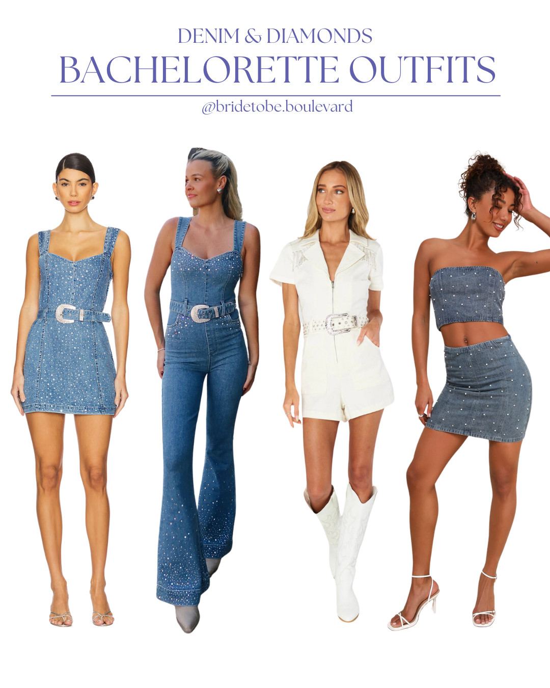 💎 Denim & Diamonds 💎 A little bit country, a whole lot of glam! These dazzling outfits bring together rhinestones, denim, and shimmer for the ultimate bride-meets-rodeo moment. Whether you’re rocking a statement mini or a sparkling two-piece, these looks will have you shining all night. Shop now! #DenimAndDiamonds #BrideStyle #LTKBridal 

 #LTKParties #LTKStyleTip #LTKWedding