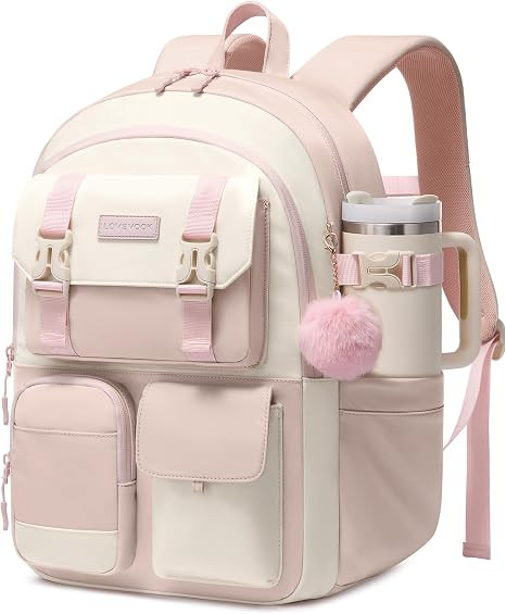 LOVEVOOK School Backpack for Teen Girls,Back to School Cute Kids Backpack,Middle High College Bac... | Amazon (US)