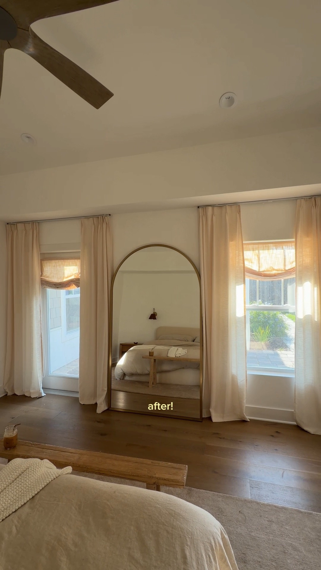 before vs after @TWOPAGES  curtains are in kyla off white & relaxed Roman shades are in Liz sand beige! #twopageshome #twopagescurtains