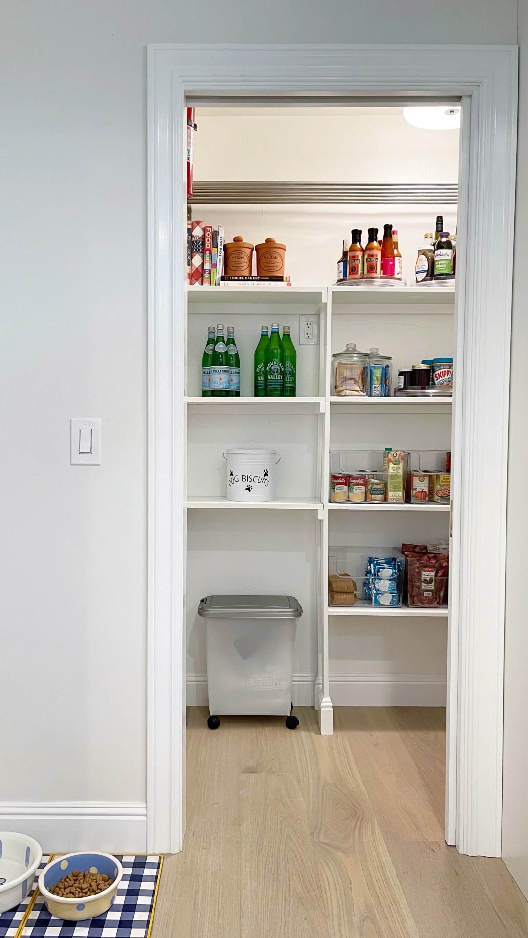 Pantry ready for a back-to-school reset?? 🙋🏼‍♀️ This is a great time to declutter, reorganize and restock! 

These acrylic racks are perfect for spices and you can see I had no issue installing them into a wall with a pocket door 🤍

#LTKSaleAlert #LTKHome #LTKFamily