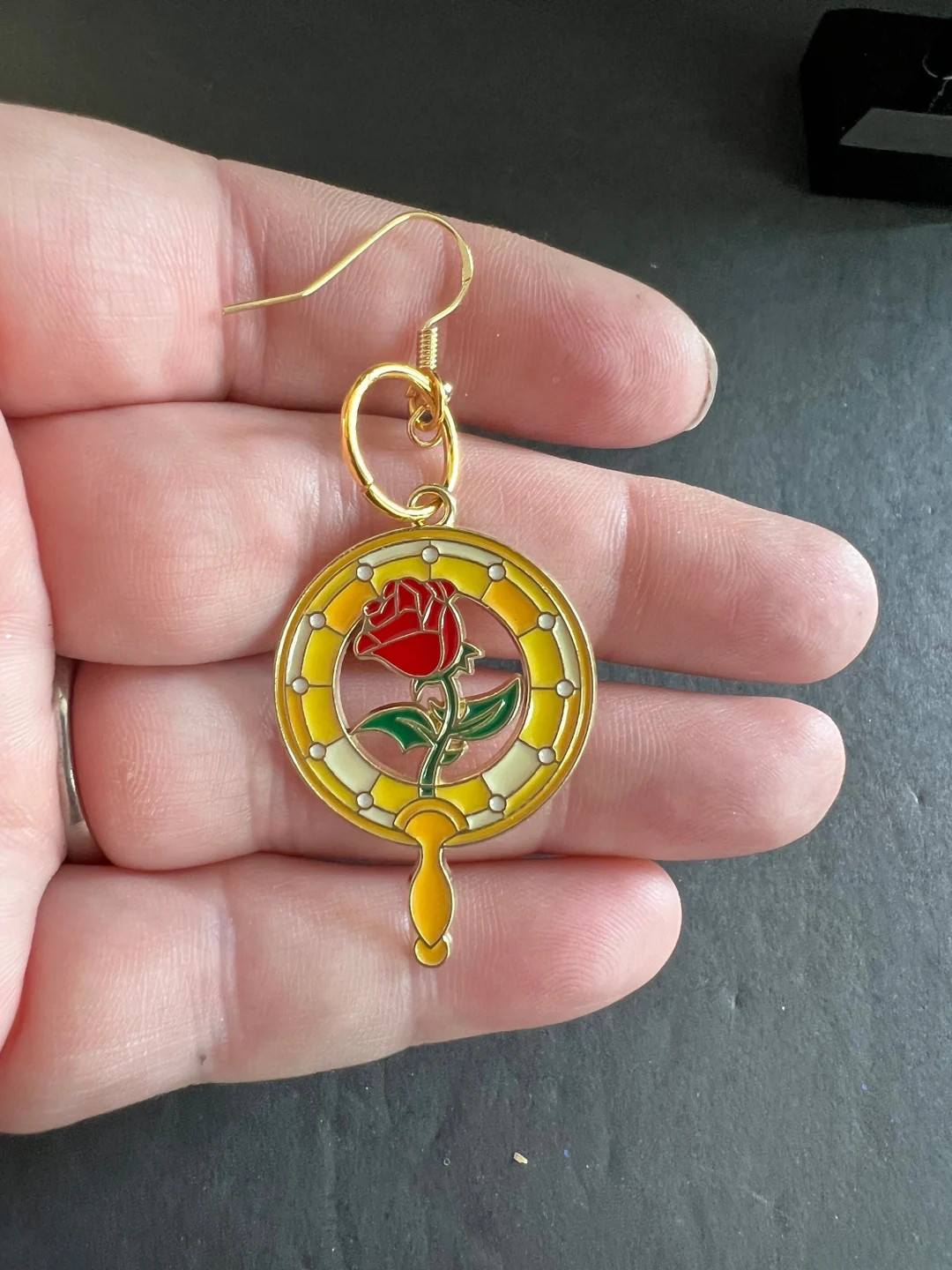 Belles Rose Handmade Earrings Hypoallergenic Disney Emoji Gold Disney Earrings Charm Earrings Bel... | Etsy (US)