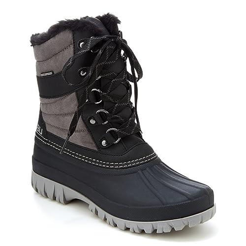 JBU by Jambu Women's Casey Waterproof Mid Calf Boot, Charcoal/Black, 9 | Amazon (US)
