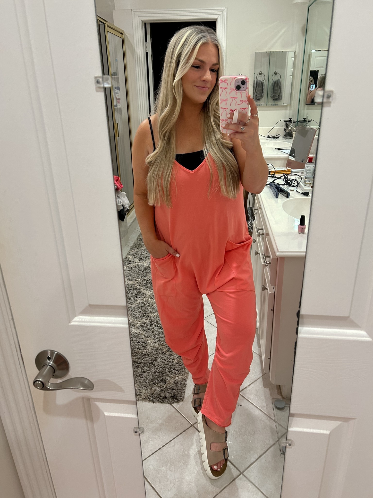 Size small in onesie!
Linking similar cami 
Obsessed with these Birks. TTS

#LTKOver40 #LTKStyleTip #LTKShoeCrush