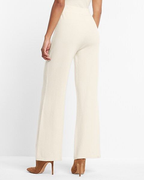 Super High Waisted Supersoft Sweater Wide Leg Pant | Express