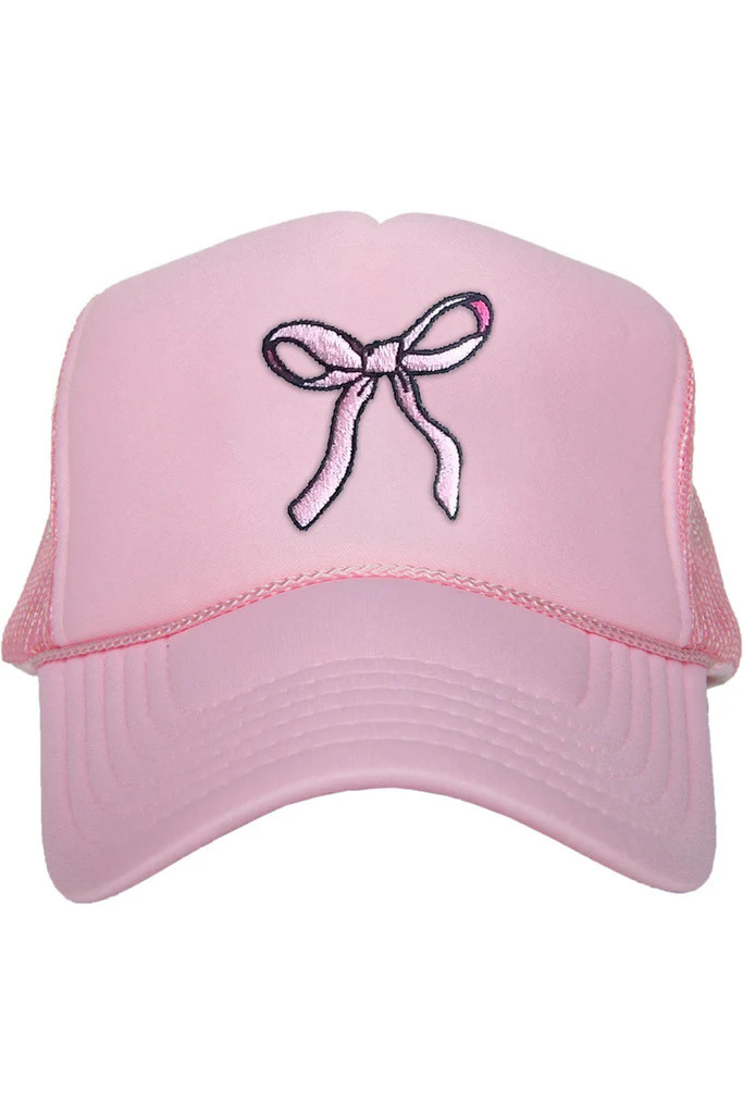 Coquette Pink Bow Foam Trucker Hat | Katydid.com